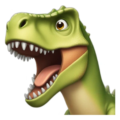 dinosaur with jaw open sticker