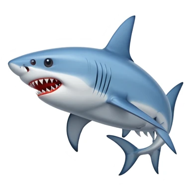 blue Shark attack efferct with blood sticker