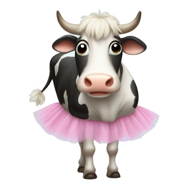 cow in a tutu sticker