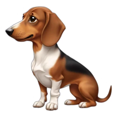 dog Dachshund  in profile sticker