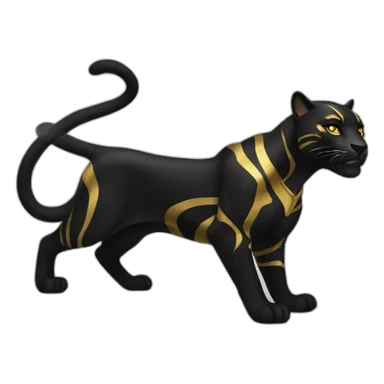 Yellow and black Panther  sticker