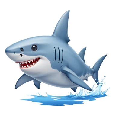 A Shark with blue shoes sticker