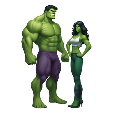hulk and she hulk sticker