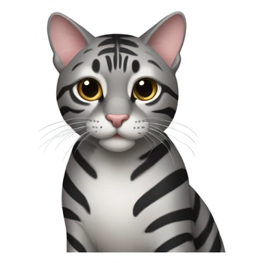 Grey tiger tabby cat sticker