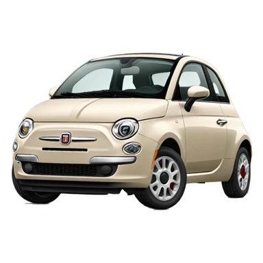 beige fiat 500 2015 sticker
