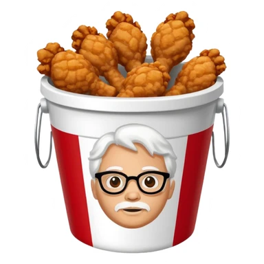 kfc like bucket white and red stripes sticker