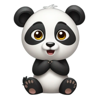 Shy panda sticker