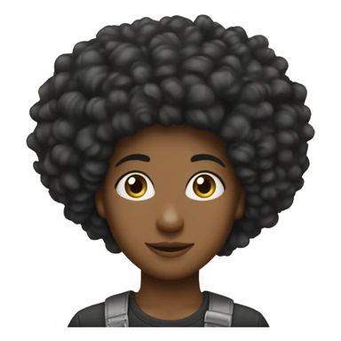 Eu sou preto com cabelo afro uso brinco  sticker