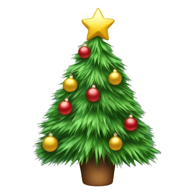cozy christmas tree with tinsel sticker