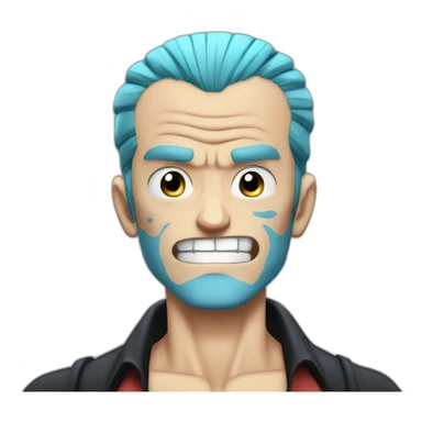 franky from one piece comic sticker