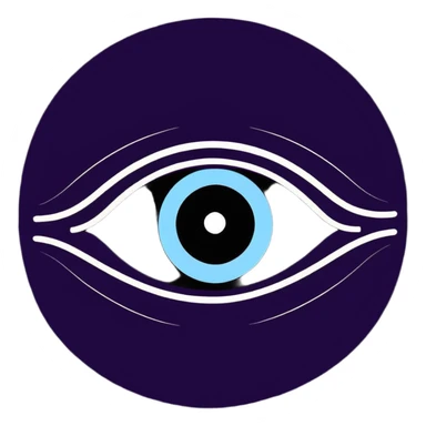 Illuminated eye of providence with beams of light sticker