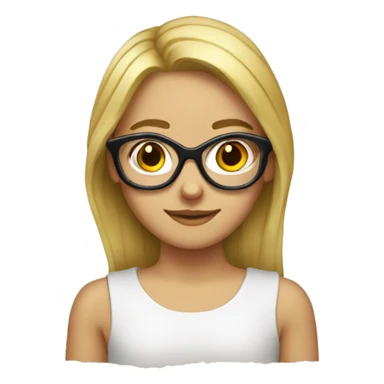 Jeune fille Lunette sticker