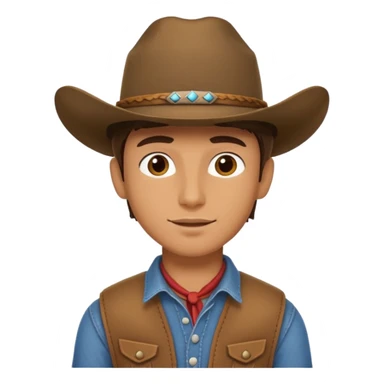 Cara de un vaquero guapo joven  sticker