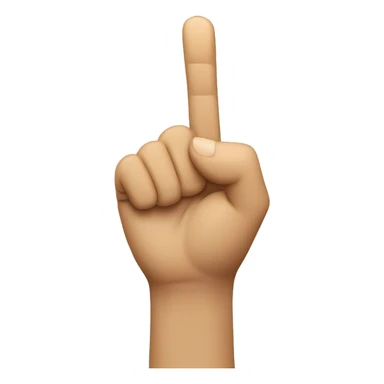 person raising his left hand like greeting and has a brush mustage  sticker