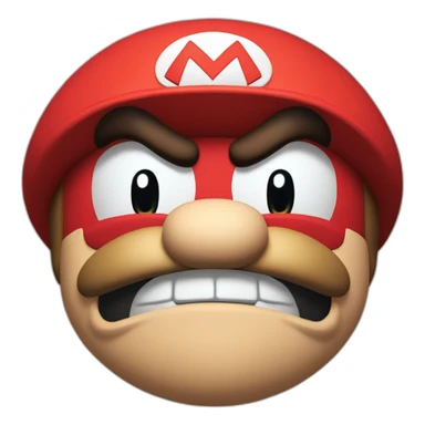 Angry Nintendo mario sticker