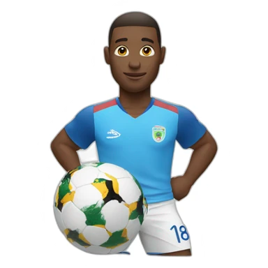 En train de soulever la coupe du monde monde sticker