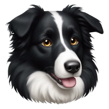 Black and white border collie sticker