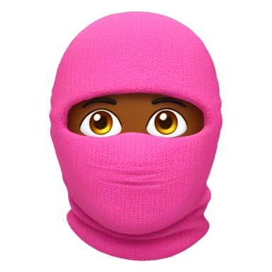 Pink ski mask  sticker