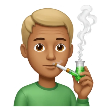 Man smoking bong  sticker
