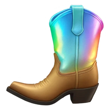 Iridescent cowboy boots sticker