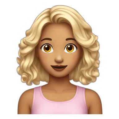 Cute girl  Haaren beim Schminken sticker