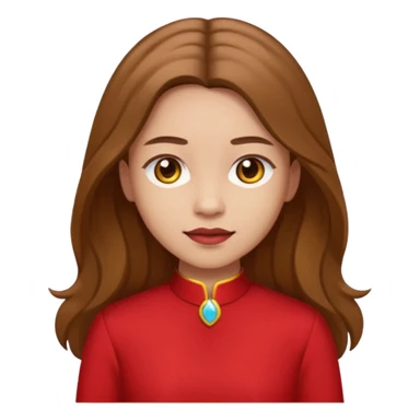 Wicked Witch of the East from The Wizard of Oz with light skin, long brown hair, red outfit sticker