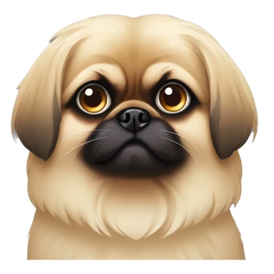 Pekingese with one eye sticker