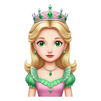 Glinda wearing a green and pink dress  sticker