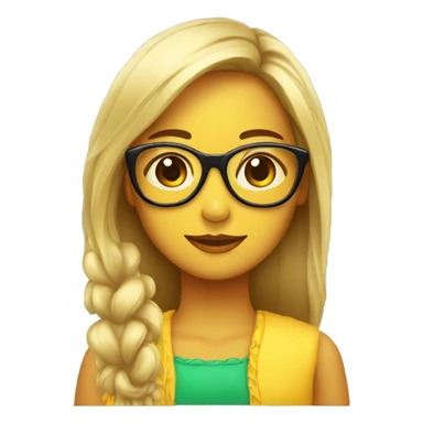 Chica con pañuelo en la cabeza,gafas doradas y uns corona sticker