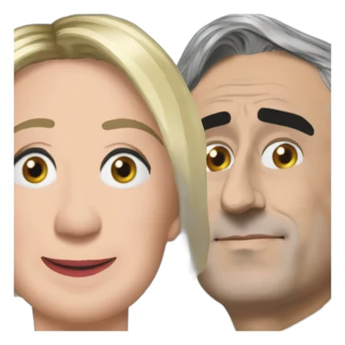 Marine Le Pen embrasse Zemmour sticker