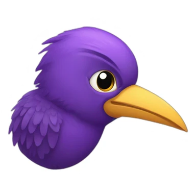 purple bird sticker