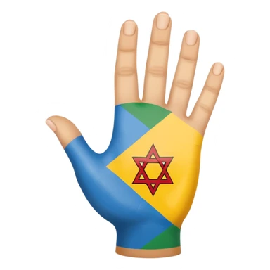 UNE PETITE MAIN COLORE DE DRAPEAU AMAZIGH sticker