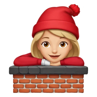 Female lie down on a chimney sticker
