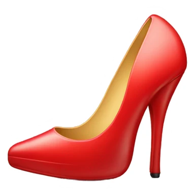 High heel with red bottom sticker