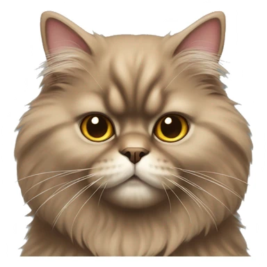 Girl brown fluffy Persian cat sticker