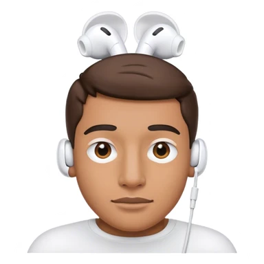 Man with airpords sticker