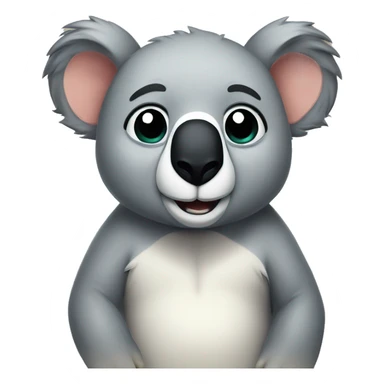 Upset koala in nightcap sticker