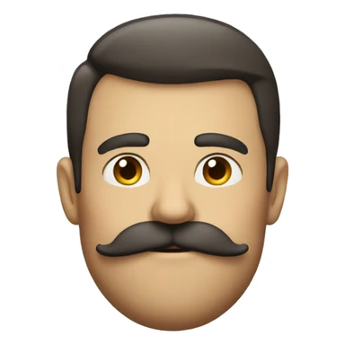 Man big handlebar moustache  sticker
