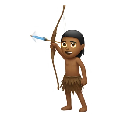 Tribesman shooting a blow dart  sticker