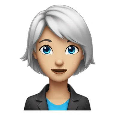 black cat with blue eyes goes to work sticker