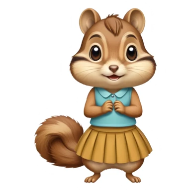 Chipmunk with a skirt  sticker