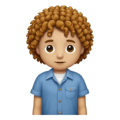 curly short hair animal with shirts  sticker
