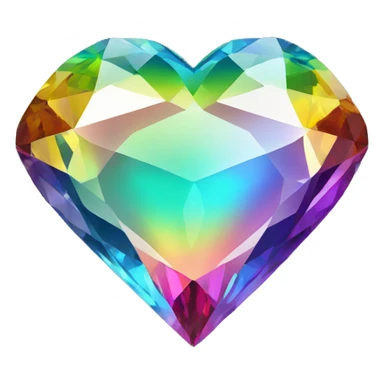 Heart shaped 56-carat rainbow diamond sticker