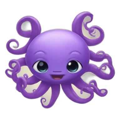 Cute kraken cute face eyes close making yoga sticker