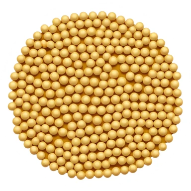 a simple pile of light-yellow, beige-tinted mustard seeds, round and small sticker