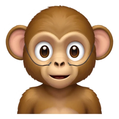 monkey with hearing aid sticker