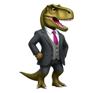 trex in a suit sticker