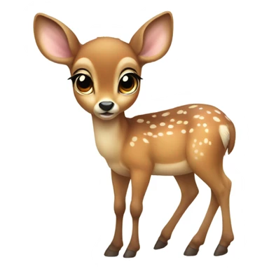 make me a cute baby deer without the antlers  sticker
