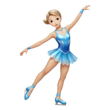 Figure Skater Spinning In A Blur On Ice sticker