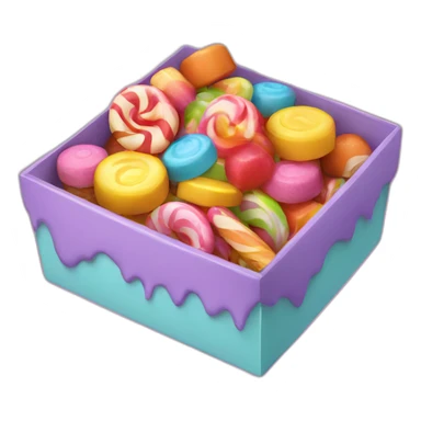 Colourful Box of sweets sticker